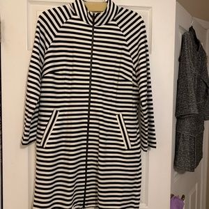 CAbi Black and White Striped Jacket